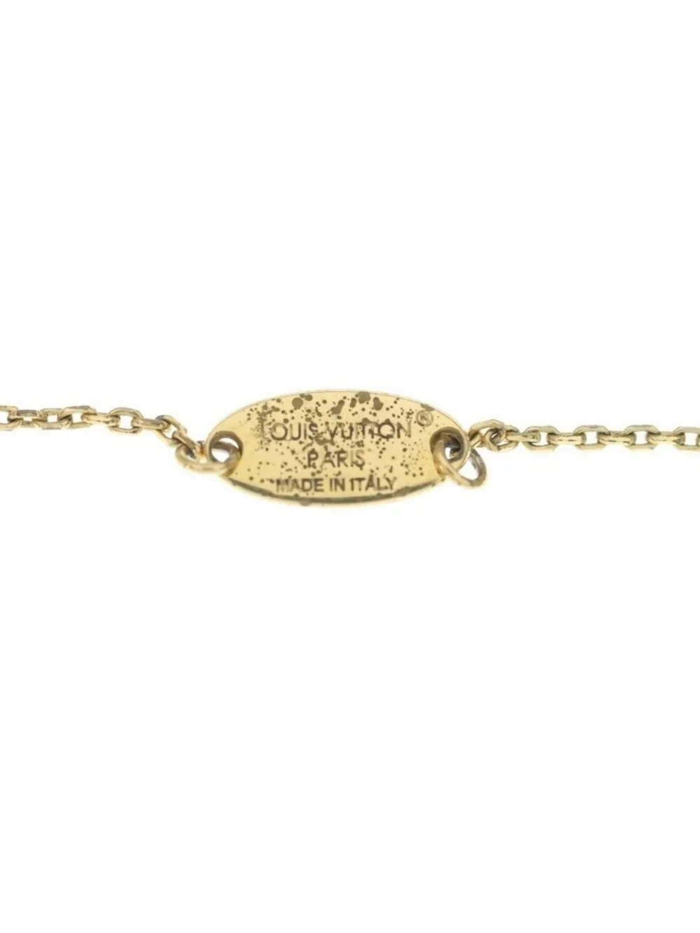 Louis Vuitton Monogram Pendant Chain LV Flower Gram Gold